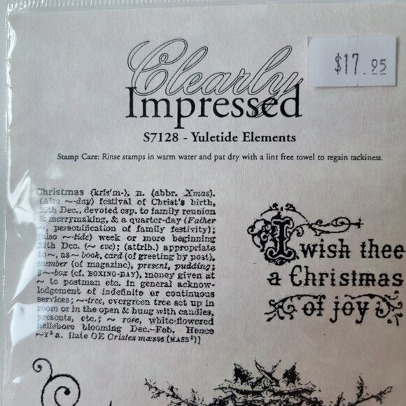 Yuletide Elements clear stamps by Clearly Impressed -Stampington & Company, new - Picture 7 of 9